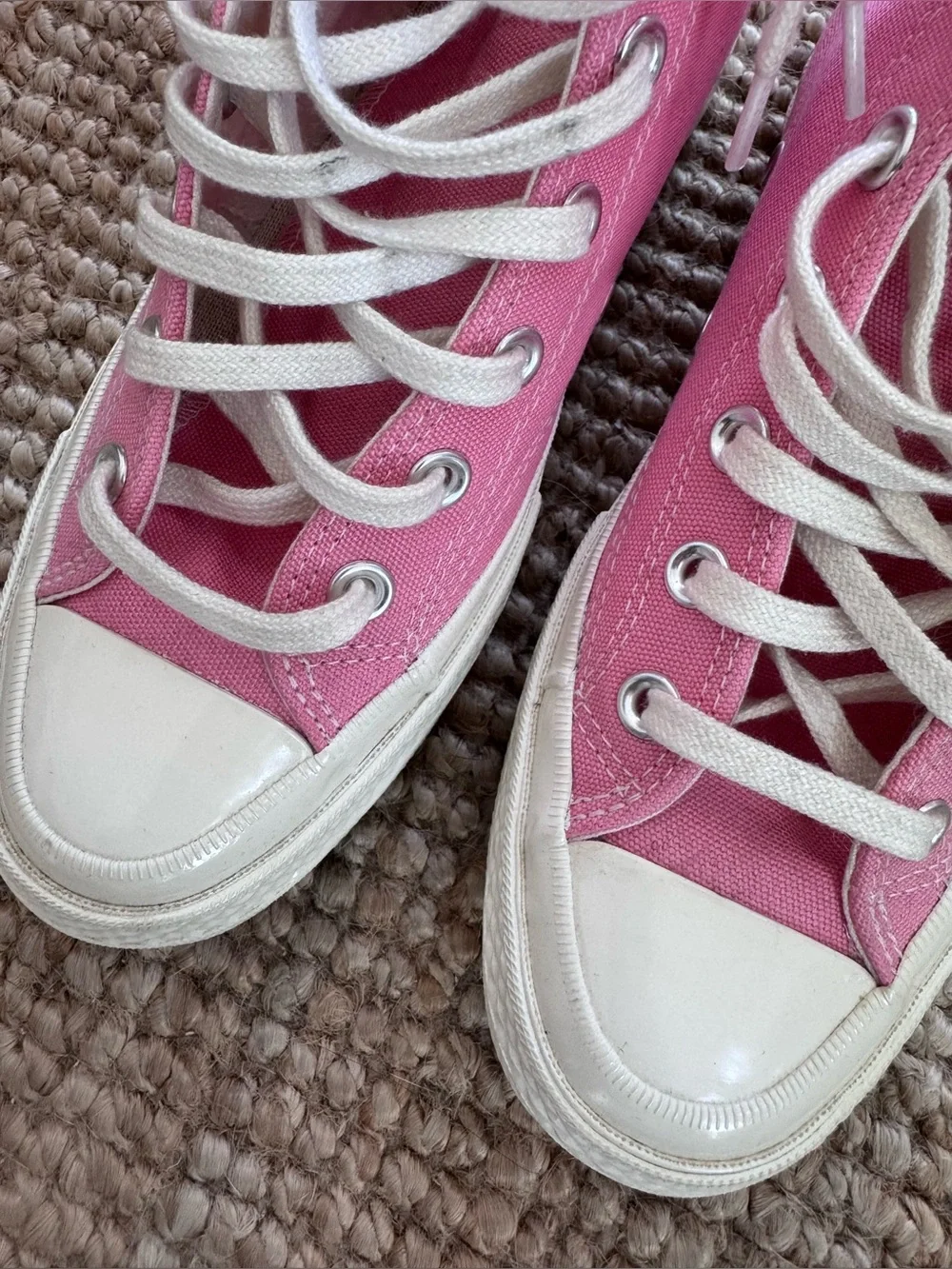 New CDG Play Converse ‘70 Hi in Bright Pink